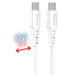Cable qcharx sofia usb tipo c - 2m - pvc blanco
