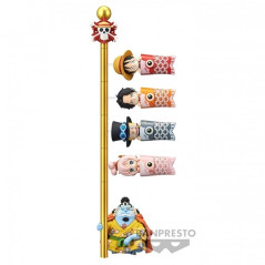 Figure banpresto one piece world collectable figures - carp streamer - 6cm 1 unidad aleatoria