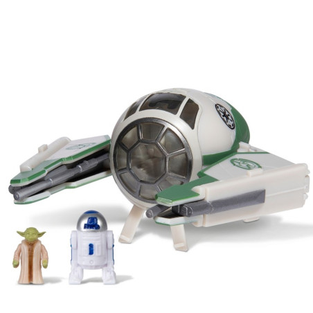 Figure star wars ship 8cm jedi starfighter de yoda y figure