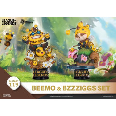 Set of 2 figuras beast kingdom dstage league of legends beemo y bzzziggs