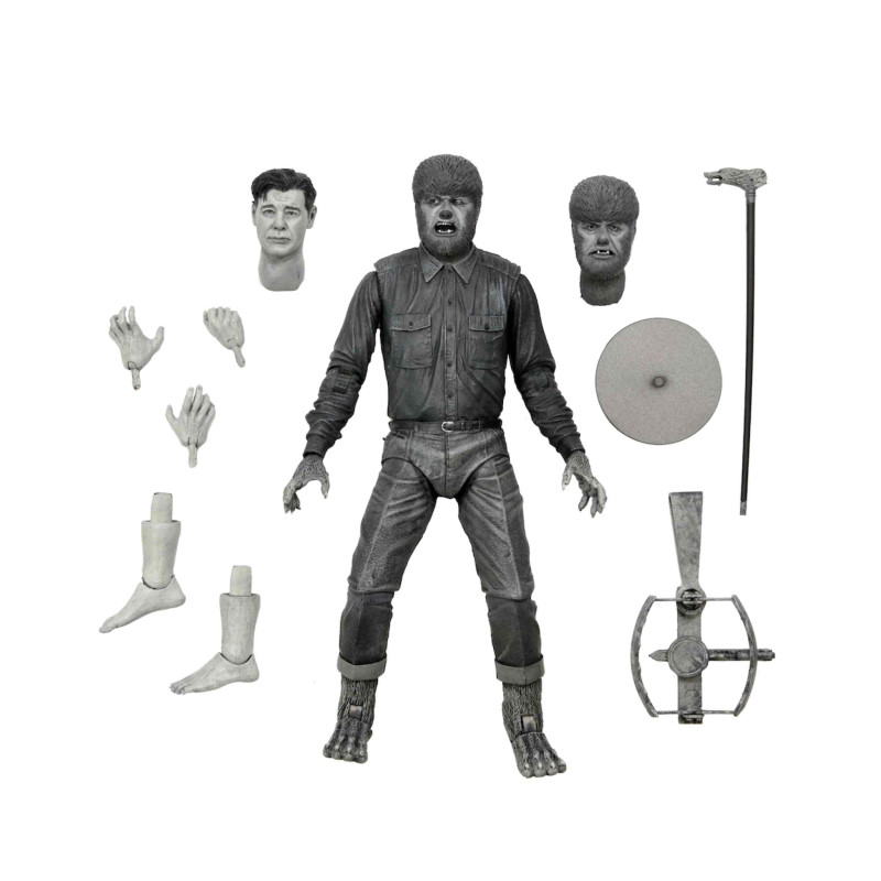 Figure neca universal monster scale action ultimate wolf (b&w)