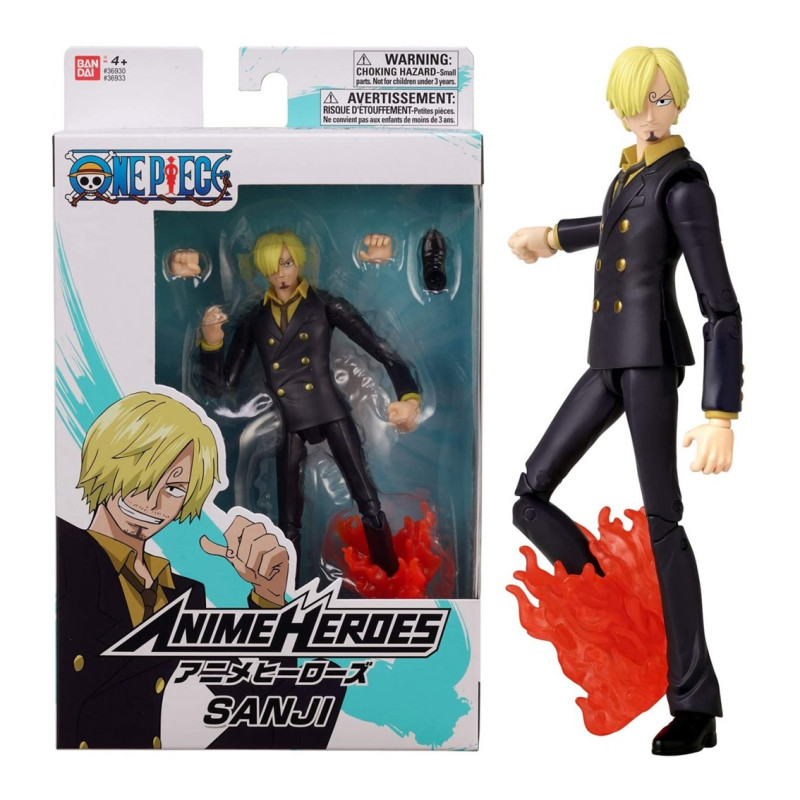 Bandai one piece anime heroes sanji figure