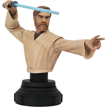 Figure bust diamond select toys star wars the clone wars obi wan 1 - 7 escala 15 cm resin