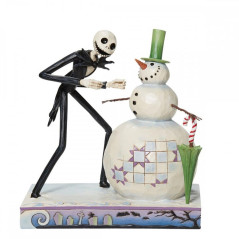 Figura enesco disney pesadilla antes de navidad jack descubriendo mueco de nieve