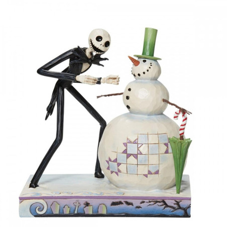 Figura enesco disney pesadilla antes de navidad jack descubriendo mueco de nieve