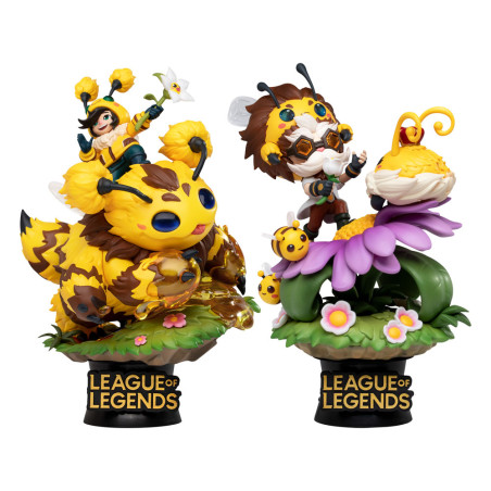 Set of 2 figuras beast kingdom dstage league of legends nunu beelump y heimerstinger