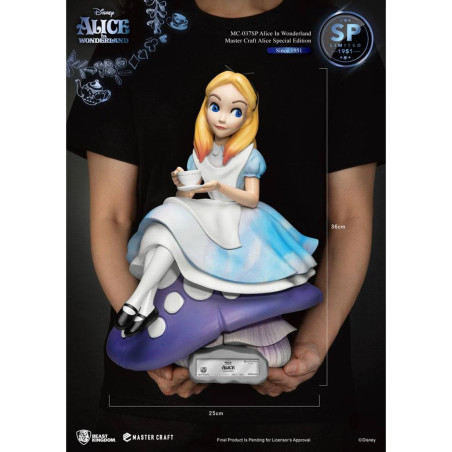 Figura beast kingdom master craft alicia en el pas de las maravillas edicin especial 36 cm