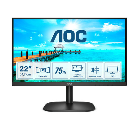 AOC B2 22B2H computer monitor 21.5" 1920 x 1080 pixels Full HD LED Black