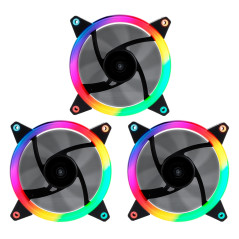 UNYKAch Fan CANDY 30 ARGB Ring Led 120 mm Computer case 4.72" (12 cm) Black 3 pc(s)
