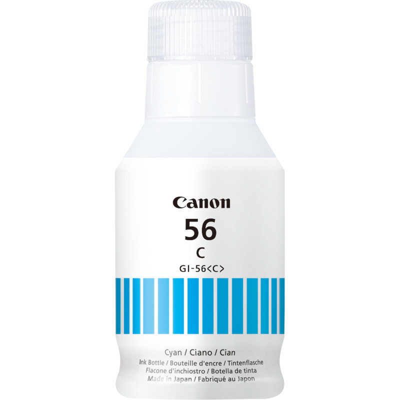 Botella tinta canon gi - 56c cian 135ml 15755 paginas Botella tinta canon gi - 56c cian 135ml 15755 paginas