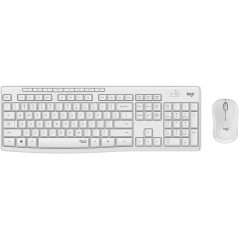 Logitech 920-009822 keyboard Mouse included Office USB QWERTY Spanish White