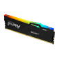 Memoria ram ddr5 32gb kingston - 5600 mhz - pc5 - 44800 - fury beast rgb - cl40 - 1.25v