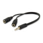 Cable audio equip mini jack 3.5mm macho a 2 jack 3.5mm hembra