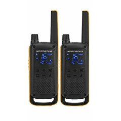 Motorola T82 Extreme Twin Pack two-way radio 16 channels Black, Orange