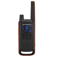 Motorola T82 Twin Pack & Chgr ricetrasmittente 16 canali Nero, Arancione