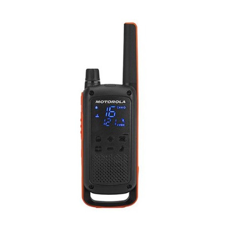 Motorola T82 Twin Pack & Chgr two-way radio 16 channels Black, Orange