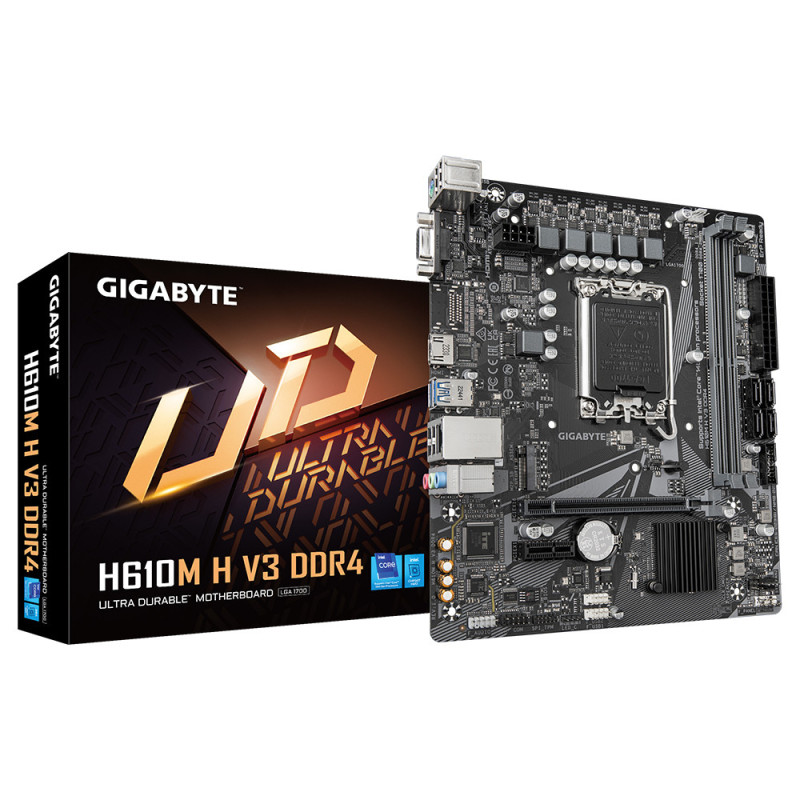 PLACA BASE GIGABYTE 1700 H610M-H V3 DDR4 PLACA BASE GIGABYTE 1700 H610M-H V3 DDR4
