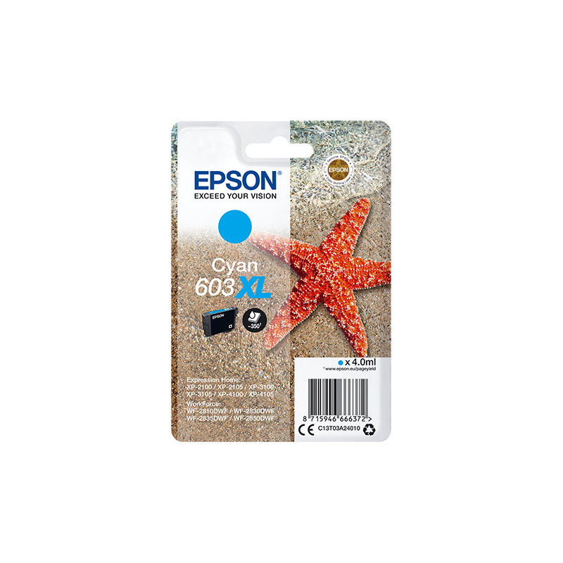 Cartucho tinta epson c13t03a24010 singlepack cian 603xl estrella de mar