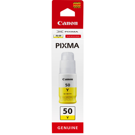 Botella tinta canon gi - 50y amarillo 70ml 7700 paginas