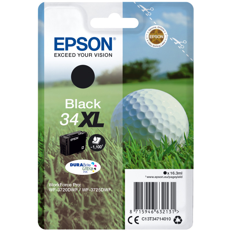 Cartucho tinta epson t3471 negro xl wf3720 - 3720dnf -  golf