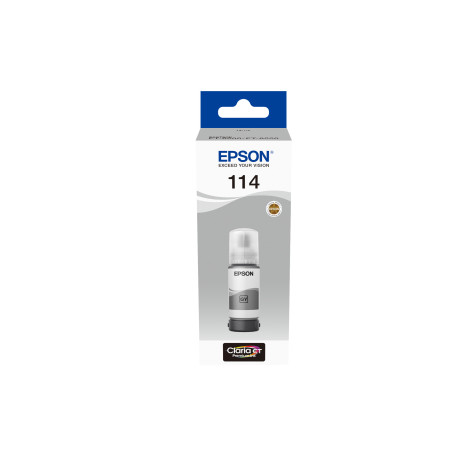 Botella tinta epson ecotank 114 gris 70ml