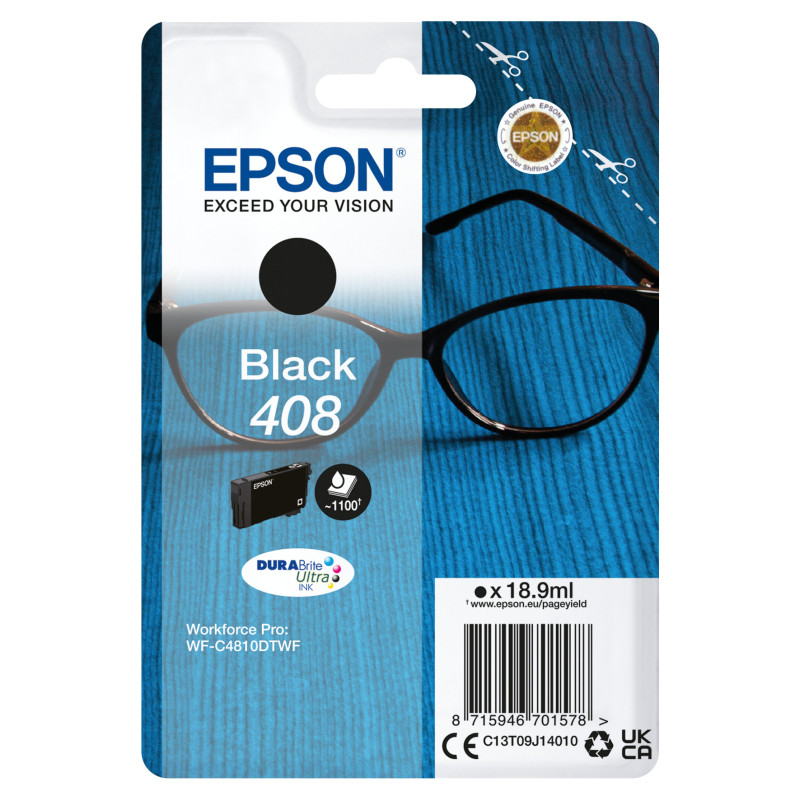 Cartucho tinta epson 408 negro durabrite ultra ink
