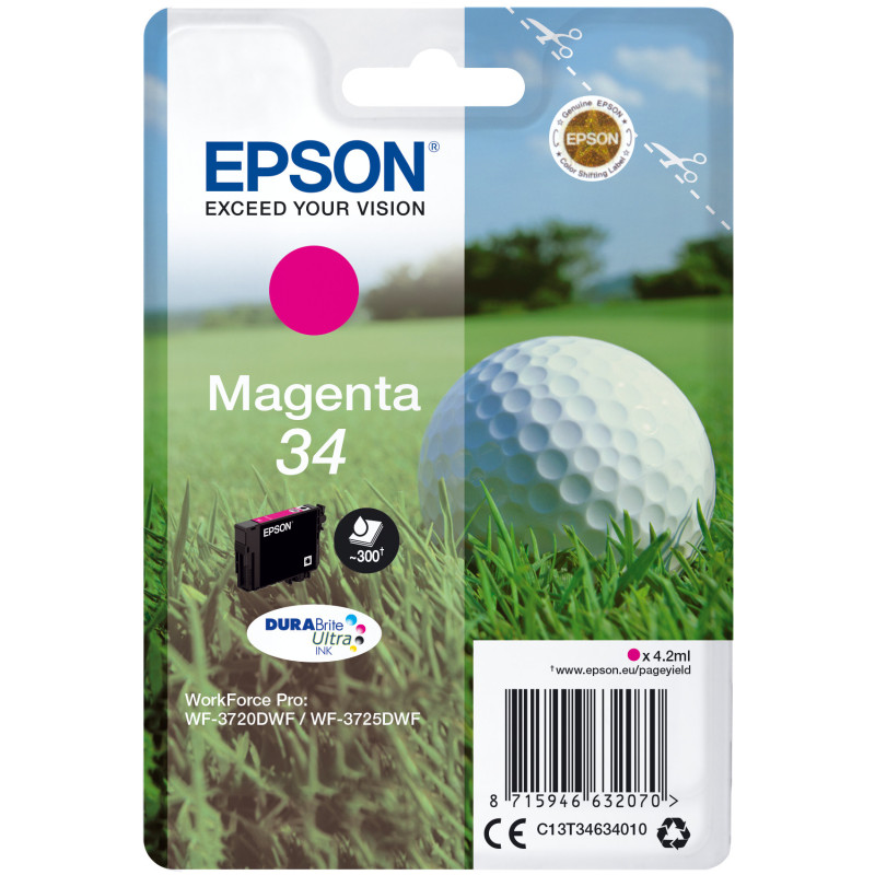 Cartucho tinta epson t3463 magenta wf3720 - 3720dnf - golf Cartucho tinta epson t3463 magenta wf3720 - 3720dnf - golf