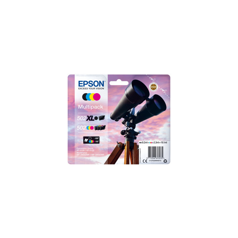 Multipack tinta epson 502xl negro + 502 cian magenta amarillo Multipack tinta epson 502xl negro + 502 cian magenta amarillo