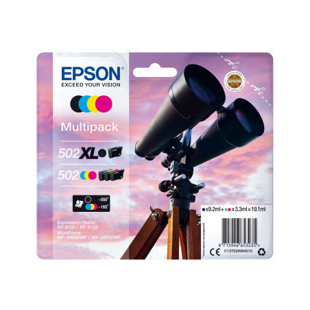 Multipack dyed epson 502xl negro + 502 can magenta amarillo