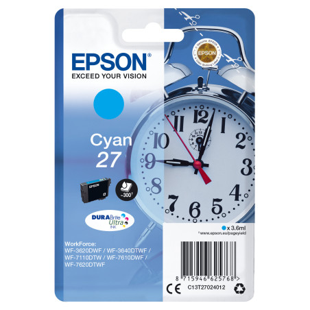 Cartucho tinta epson t270240 cian wf3000 - wf7000 -  despertador