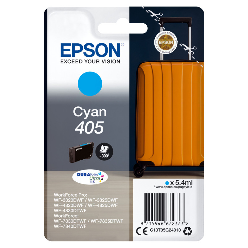 Cartucho tinta epson c13t05g24010 singlepack cian 405 durabrite ultra ink
