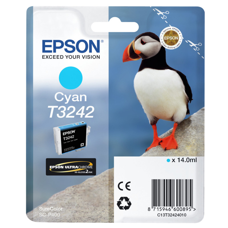 Cartucho tinta epson c13t32424010 cian ultrachrome hi - gloss2 Cartucho tinta epson c13t32424010 cian ultrachrome hi - gloss2