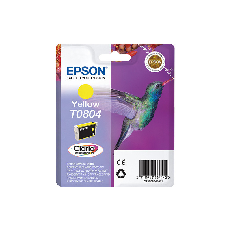 Cartucho de tinta amarillo para epson px810fw - c13t08044011