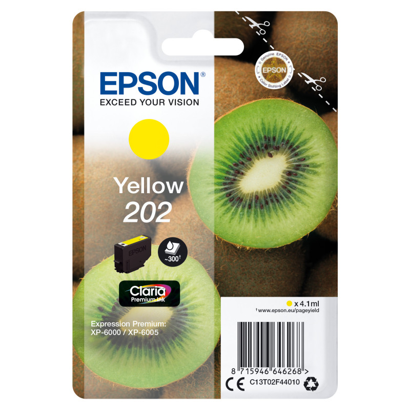 Cartucho tinta epson c13t02f44010 singlepack amarillo 202 claria premium ink xp - 6000 - xp - 6005 - kiwi Cartucho tinta epson c13t02f44010 singlepack amarillo 202 claria premium ink xp - 6000 - xp - 6005 - kiwi