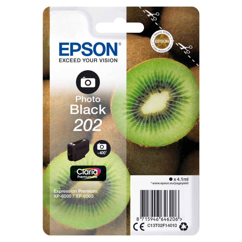 Epson Kiwi 202 ink cartridge 1 pc(s) Original Standard Yield Photo black Epson Kiwi 202 ink cartridge 1 pc(s) Original Standard Yield Photo black