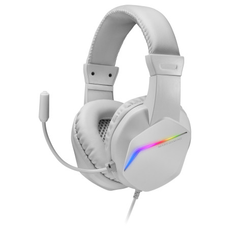 Mars Gaming MH122W cuffia e auricolare Cablato A Padiglione USB tipo A Bianco