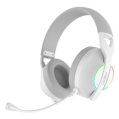 CoolBox WB01 RGB Headset Wired & Wireless Head-band Gaming USB Type-C Bluetooth White