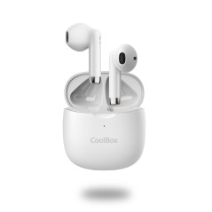CoolBox AURICULARES BLUETOOTH CON MICROFONO TWS-01 BLANCO Headphones True Wireless Stereo (TWS) In-ear Calls Music White