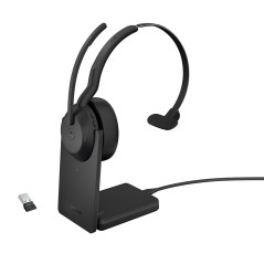 Jabra 25599-899-989 headphones headset Wired & Wireless Head-band Office Call center Bluetooth Charging stand Black