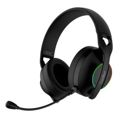 CoolBox WB01 RGB Headset Wired & Wireless Head-band Gaming USB Type-C Bluetooth Black