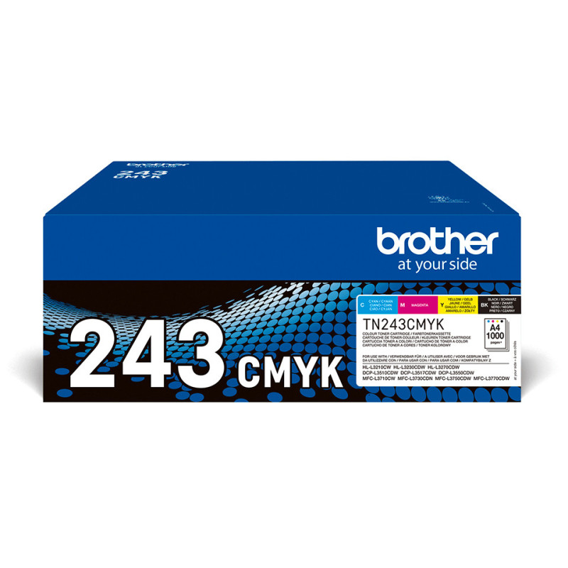 Brother TN-243CMYK toner cartridge 1 pc(s) Original Black, Cyan, Magenta, Yellow Brother TN-243CMYK toner cartridge 1 pc(s) Original Black, Cyan, Magenta, Yellow
