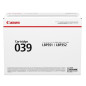 Canon 039 cartuccia toner 1 pz Originale Nero Canon 039 cartuccia toner 1 pz Originale Nero