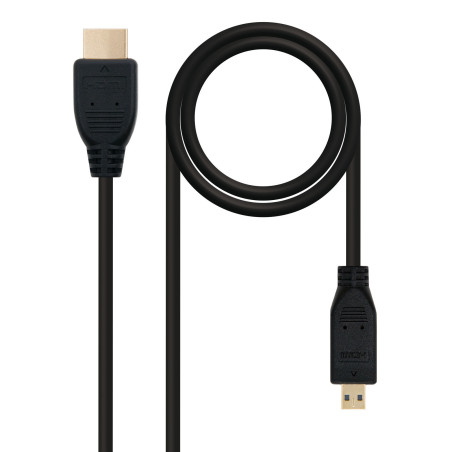 Nanocable HDMI, 0.8m HDMI cable 31.5" (0.8 m) HDMI Type A (Standard) HDMI Type D (Micro) Black