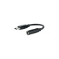 Nanocable 10.24.1205 audio cable 4.33" (0.11 m) 3.5 mm USB Type-C Black
