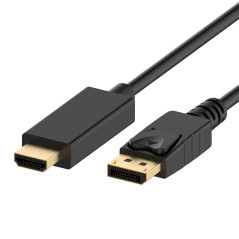 Ewent EC1432 video cable adapter 118.1" (3 m) DisplayPort HDMI Type A (Standard) Black