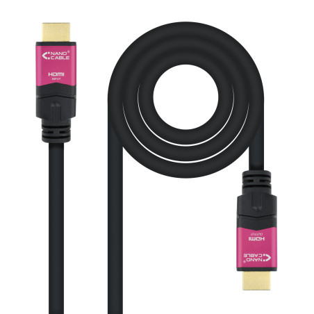 Nanocable 10.15.3715 HDMI cable 590.6" (15 m) HDMI Type A (Standard) Black, Pink