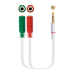 Nanocable 10.24.1201 audio cable 7.87" (0.2 m) 3.5mm 2 x 3.5mm White