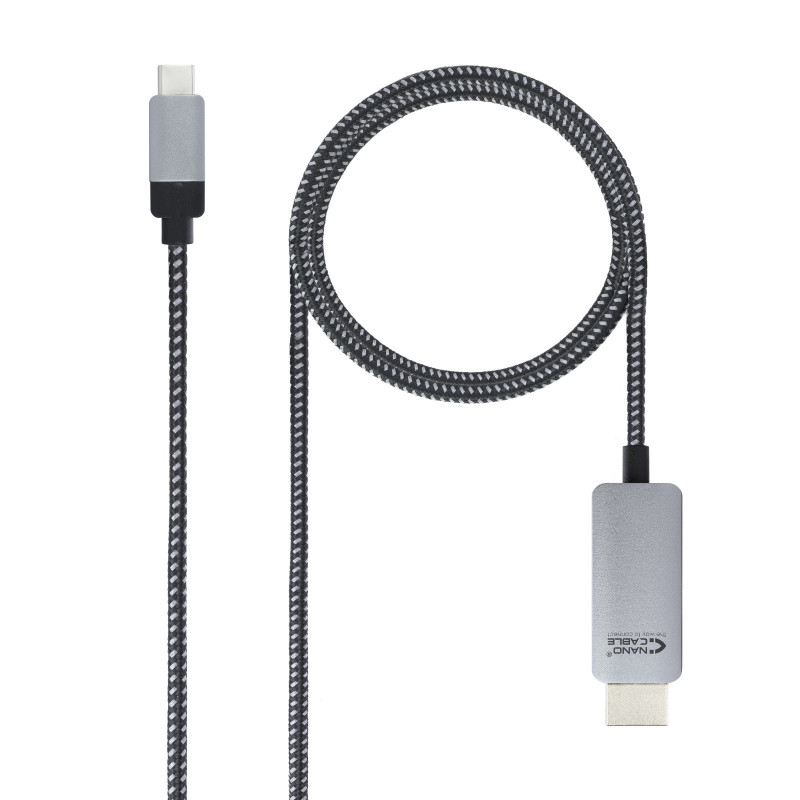 Nanocable 10.15.5102 video cable adapter 70.9" (1.8 m) USB Type-C HDMI Aluminum, Black Nanocable 10.15.5102 video cable adapter 70.9" (1.8 m) USB Type-C HDMI Aluminum, Black