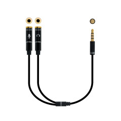 Nanocable 10.24.1202 cavo audio 0,3 m 3.5mm 2 x 3.5mm Nero