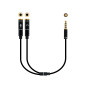 Nanocable 10.24.1202 cavo audio 0,3 m 3.5mm 2 x 3.5mm Nero